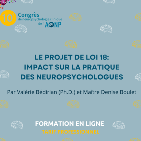 Le projet de loi 18 - Tarif professionnel