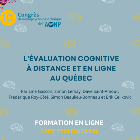 L'evaluation cognitive a distance et en ligne au Quebec - Tarif professionnel