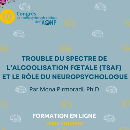 TSAF et role du neuropsychologue - Tarif etudiant